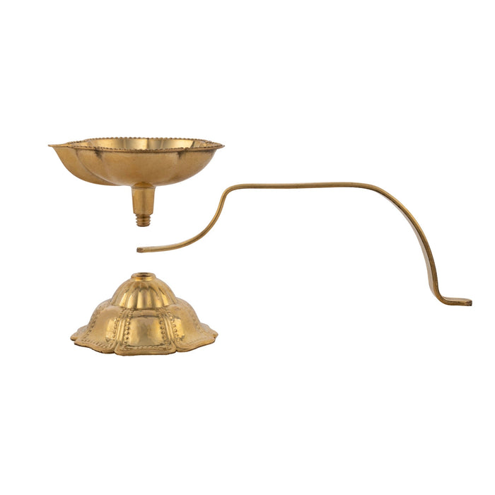 Kapoor Dhani With Handle - 2 X 2.5 Inches | Brass Camphor Burner/ Aarti Spoon/ Brass Arti For Pooja