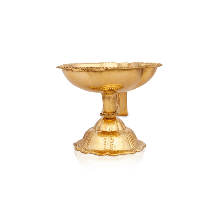 Kapoor Dhani With Handle - 2 x 6 Inches | Camphor Burner/ Brass Arti for Pooja