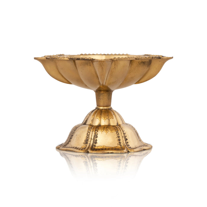 5 Face Lamp With Base - 2 x 3 Inches | Brass Lamp/ 5 Face Vilakku/ 5 Face Deepam for Pooja