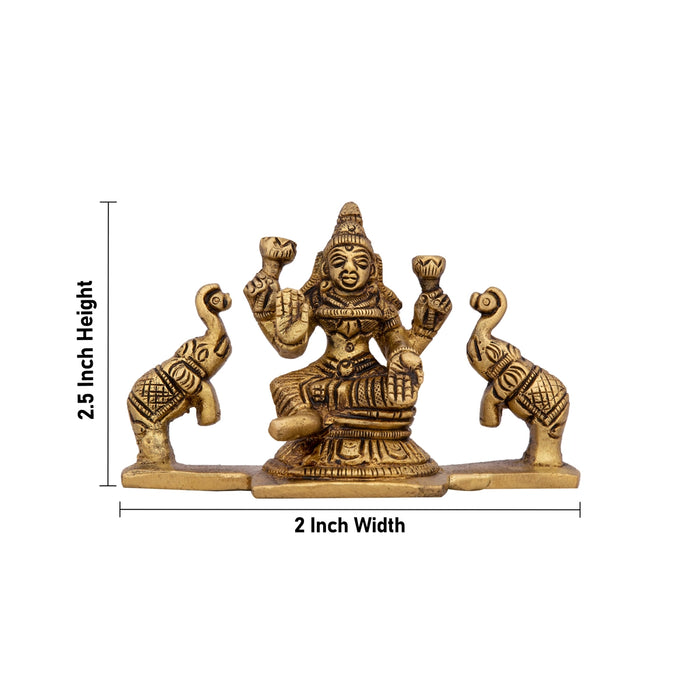 AshtaLakshmi Idol Set - 2.5 x 2 Inches | Antique Brass Idol/ 8 Pcs/ Laxmi Murti for Worship & Pooja