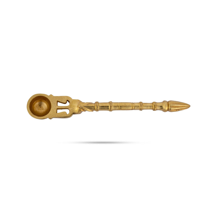 Brass Achmani - 6 x 1 Inches | Brass Uddharani/ Pali Spoon for Pooja