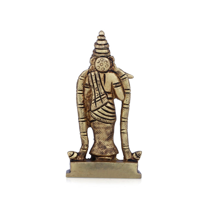 Meenakshi Amman Statue - 3.75 X 2 Inches | Meenakshi Amman Idol/ Antique Brass Idol For Pooja & Home Décor