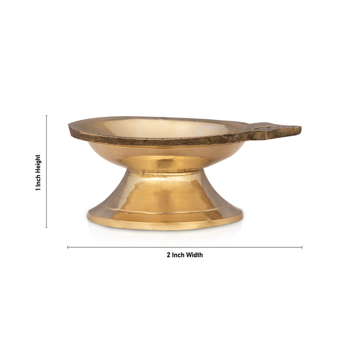 Kartik Deepam With Base - 1 x 2 Inches | Brass Lamp/ Agal Vilakku Deepam/ Karthik Deepam for Home