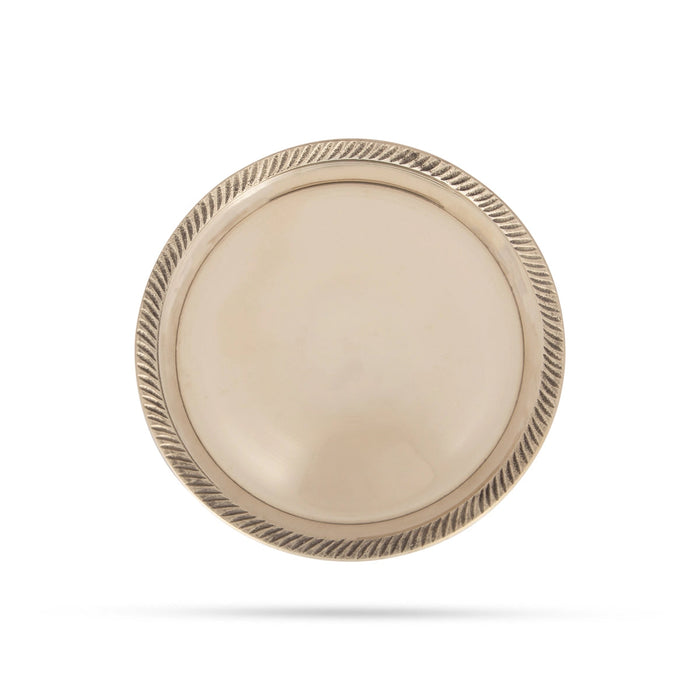 Pin Tray - 8 Inches | Pooja Aasan/ Brass Plate/ Brass Pooja Stand for Deity
