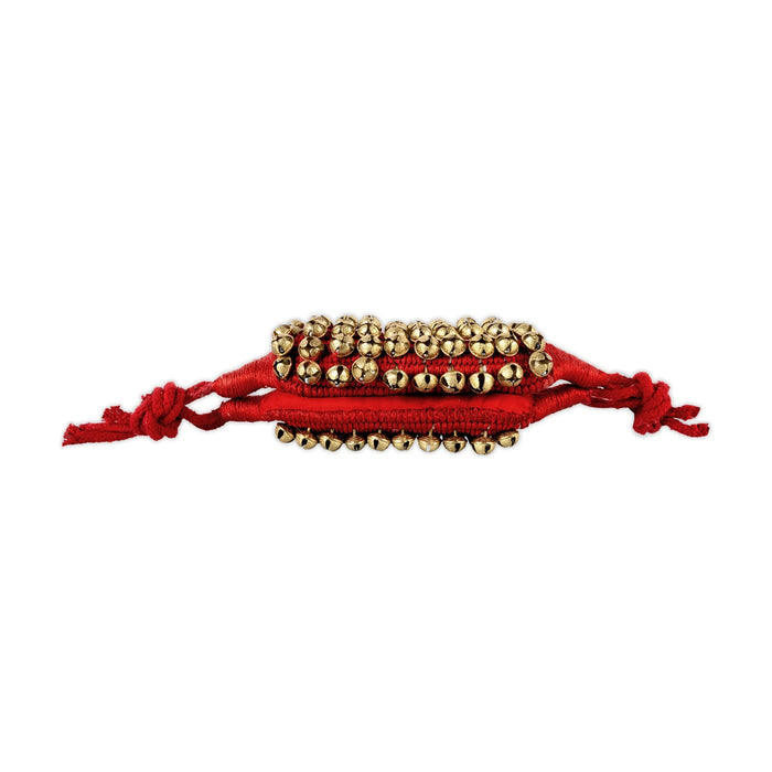 Ghungroo Netted - 10 x 3 Inches | 5 Line Ghunghroo / Brass Dance Salangai / Bharatanatyam Dance Accessory
