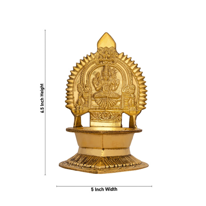 Kamakshi Deepam - 6.5 x 5 Inches | Kamatchi Amman Vilakku/ Brass Kamatchi Vilakku for Pooja