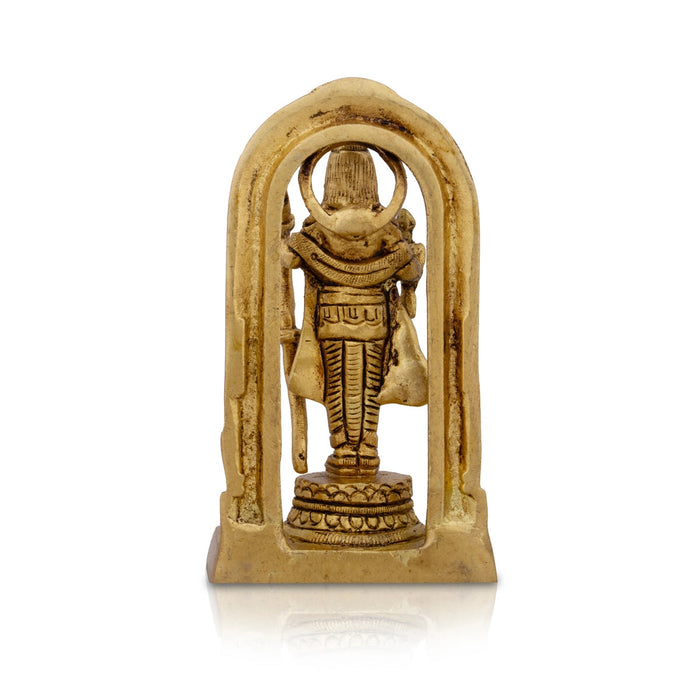 Ayodhya Rama Idol - 4.5 x 2.5 Inches | Antique Brass Idol/ Ayodhya Ramar Statue for Pooja