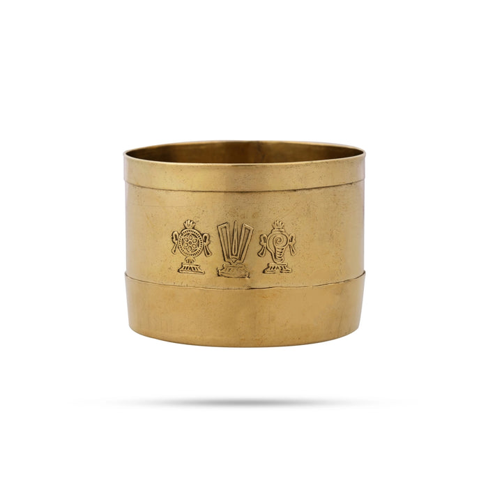 Brass Padi - 2 x 2.5 Inches | Idangazhi/ Uzhakku/ Measuring Vessel for Home