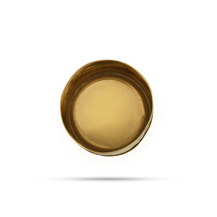 Brass Padi - 2 x 2.5 Inches | Idangazhi/ Uzhakku/ Measuring Vessel for Home