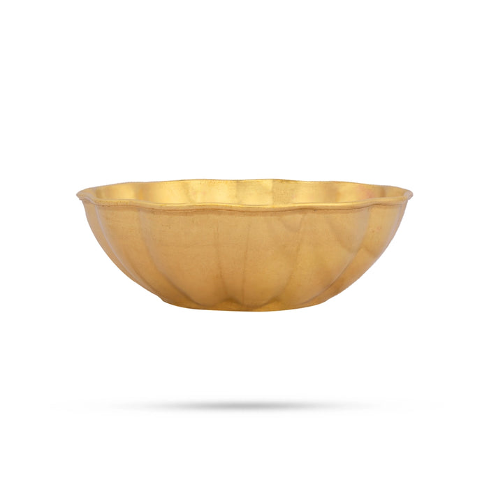 Brass Bowl - 1 x 3 Inches | Designed Pooja Bowl/ Brass Cup/ Small Bowl For Pooja Offerings