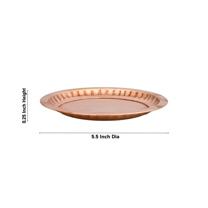 Sargam Plate No.6 - Copper - 5.5 Inch Dia - 60 Gms