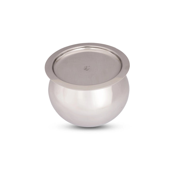 Pot with Lid - 5 x 6.5 Inches | Cooking Pot/ Dal Handi/ Stainless Steel Pot for Home/ 505 Gms Approx