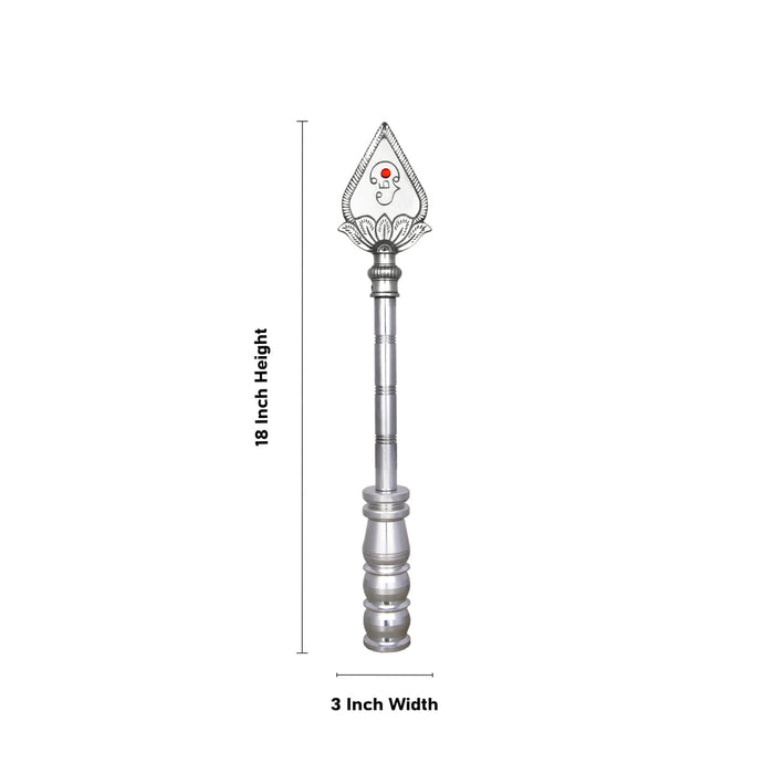 Vel Flag Post - 18 X 3 Inches | Car Flag Post Vel/ Aluminium Murugan Vel Flag Post For Car Decor