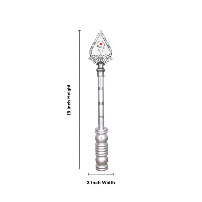Vel Flag Post - 18 X 3 Inches | Car Flag Post Vel/ Aluminium Murugan Vel Flag Post For Car Decor