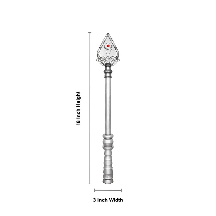 Vel Flag Post - 18 X 3 Inches | Car Flag Post Vel/ Aluminium Murugan Vel Flag Post For Car Decor