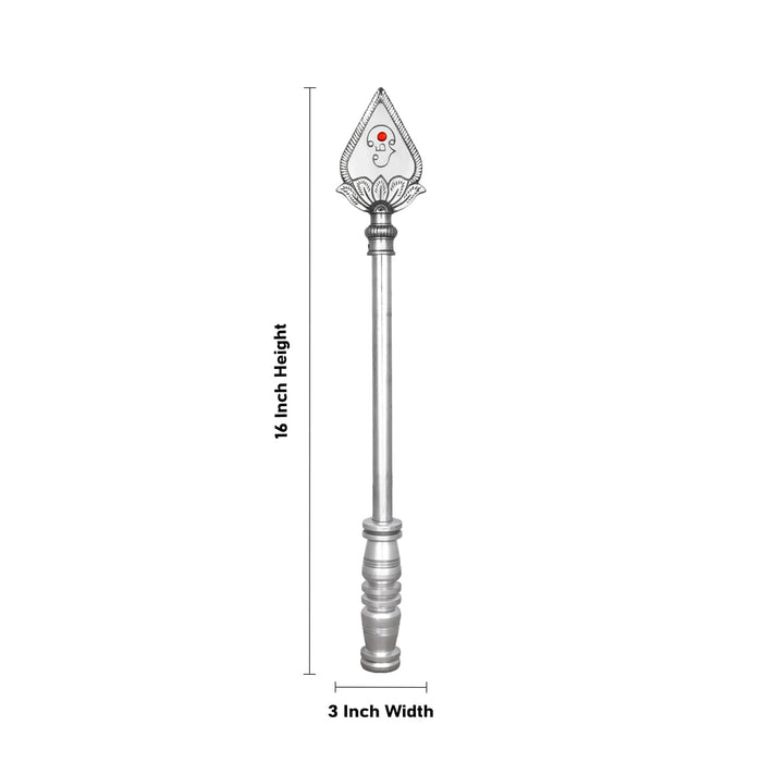 Vel Flag Post - 16 X 3 Inches | Car Flag Post Vel/ Aluminium Murugan Vel Flag Post For Car Decor
