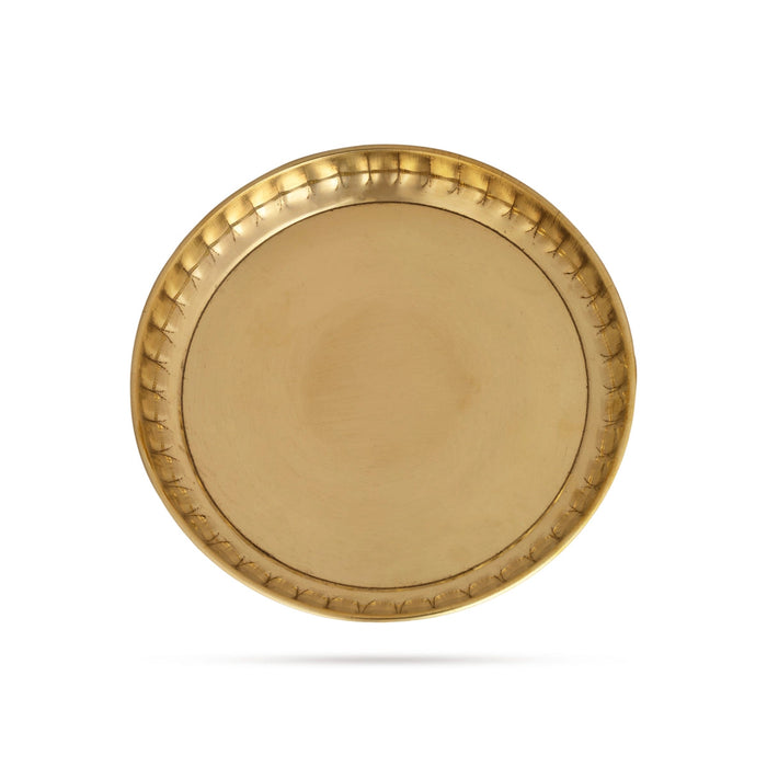 Brass Plate - 0.5 x 6 Inches | Small Plate/ Pooja Thali Plate/ Pooja Plate for Home