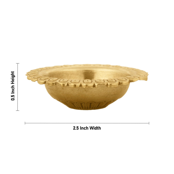 Pooja Bowl - 0.5 X 2.5 Inches | Small Bowl/ Brass Pooja Cup/ Brass Bowl For Haldi And Daily Ritual