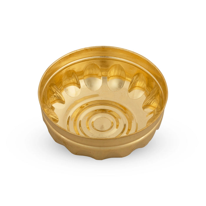 Brass Bowl - 1.5 x 3.75 Inches | Small Bowl/ Brass Cup/ Small Cup/ Pooja Bowl for Home
