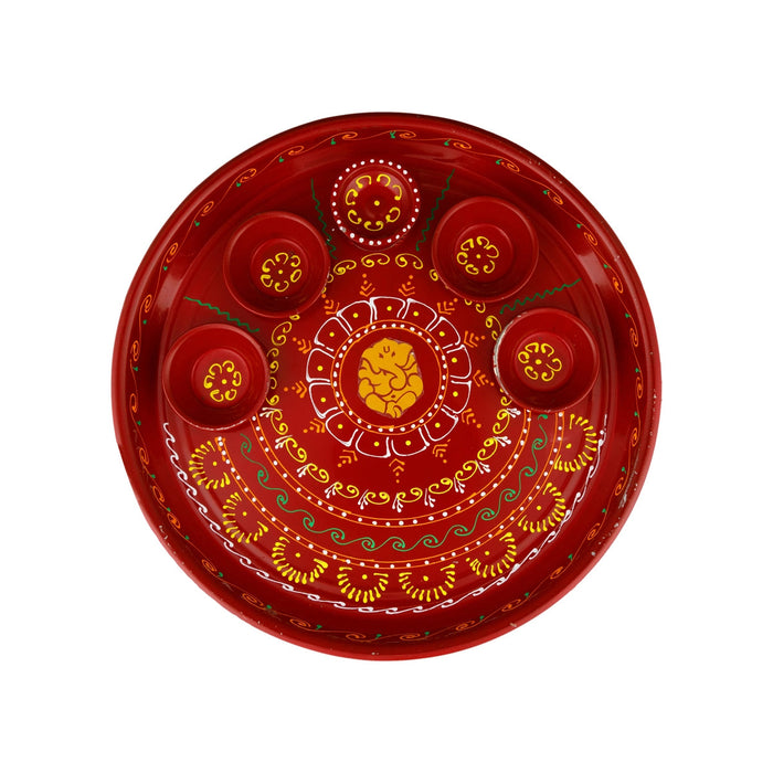 Decorative Plate - 10 Inches | Designing Plate/ Pooja Plate/ Thali Plate for Home