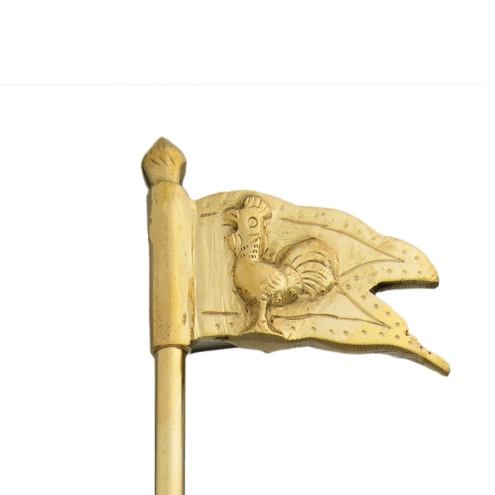 Seval Kodi - 15.5 x 2.75 Inches | Brass Seval Flag/ Murugan Seval Kodi/ Seval Kodi Flag for Pooja