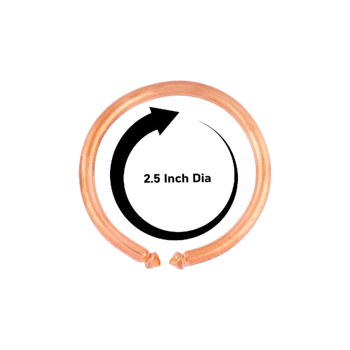 Copper Kada - 2.5 Inches | Copper Bracelet Kada/ Copper Kaapu for Kan Drishti