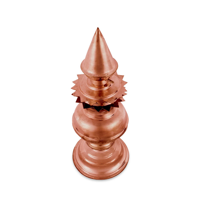 Temple Kalash - 6.5 x 3 Inches | Temple Top Kalash/ Copper Temple Gopura Kalasam