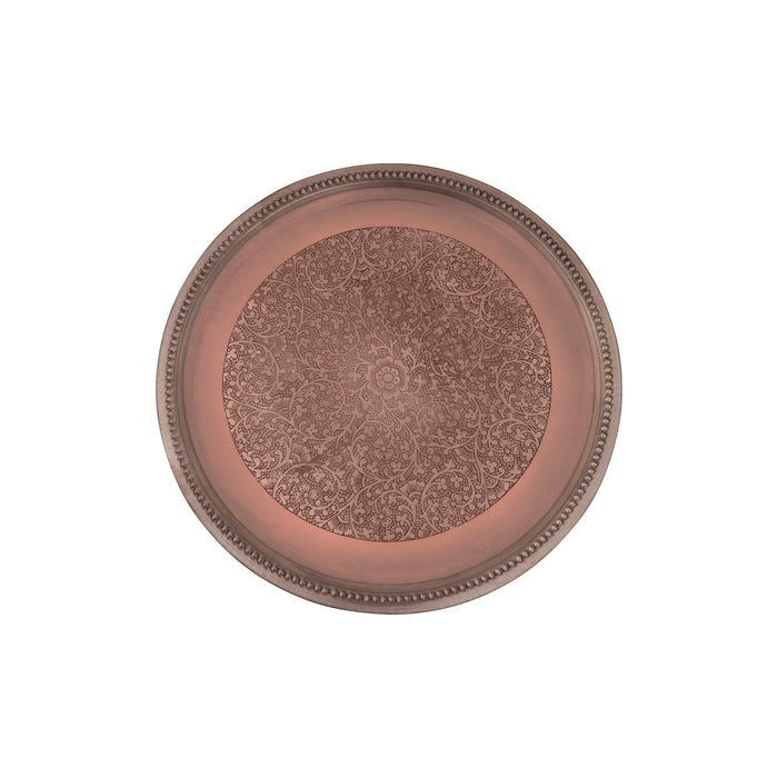 Copper Plate - 0.25 x 8 Inches | Pooja Thali Plate/ Pooja Plate for Home