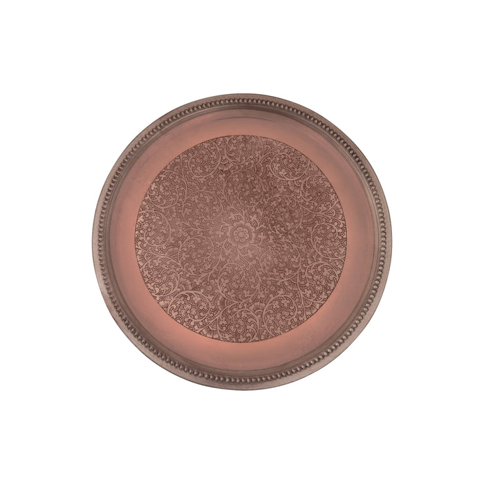 Copper Plate - 0.25 x 10 Inches | Pooja Thali Plate/ Pooja Plate for Home