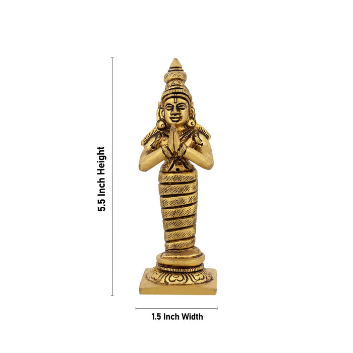 Nav Grah Murti With Peedam Set - 5.5 x 1.5 Inches | Brass Idol/ Navagraha Idol/ Navgrah Murti for Pooja