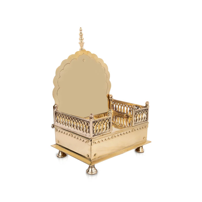 Sinhasan With Leg - 9.75 x 7 Inches | Singhasan/ Brass Simhasanam for Deity