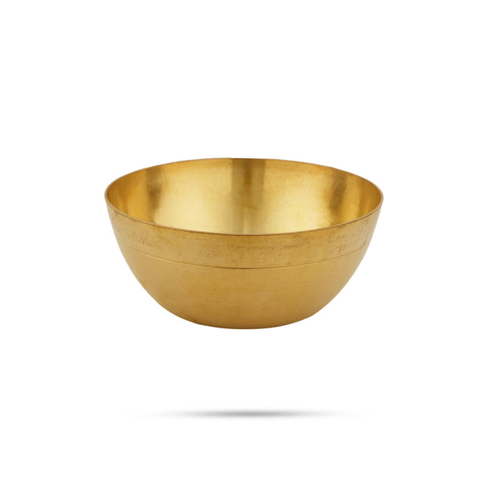 Brass Bowl - 1.25 X 3 Inches | Brass Cup/ Pooja Bowl/ Small Bowl For Kumkum & Chandan