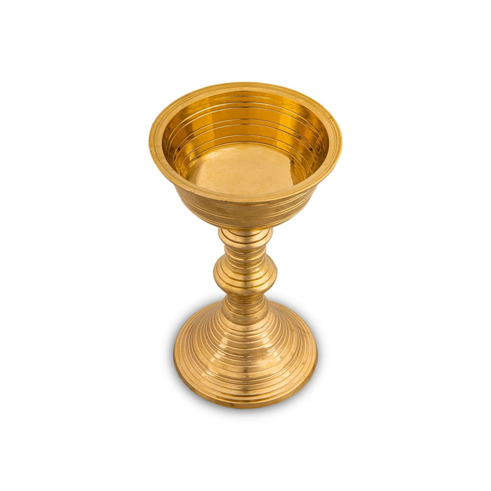 Kalanchi Diya - 8.5 x 5.25 Inches | Brass Lamp/ Kalanjiam Diya/ Brass Deepam for Pooja