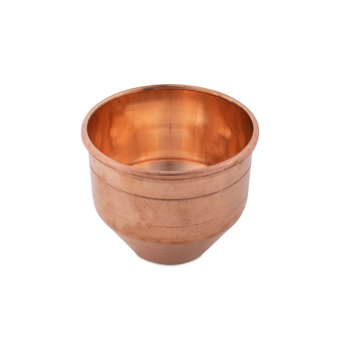 Copper Vattil - 2.5 x 3 Inches | Copper Vessel/ Puja Patra/ Bowl for Pooja