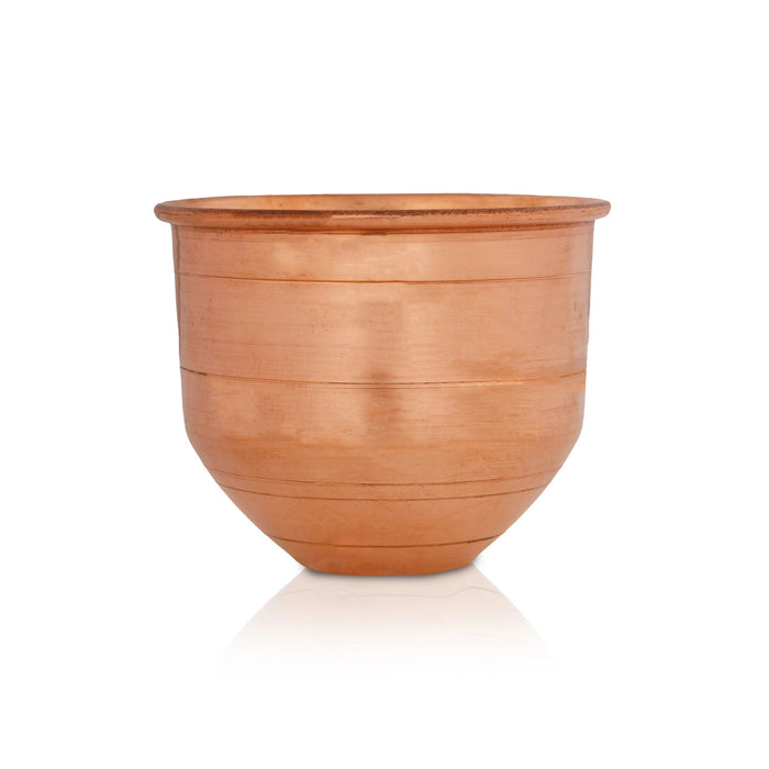 Copper Vattil - 3 x 4 Inches | Copper Vessel/ Puja Patra/ Copper Bowl for Pooja/ 140 Gms Approx