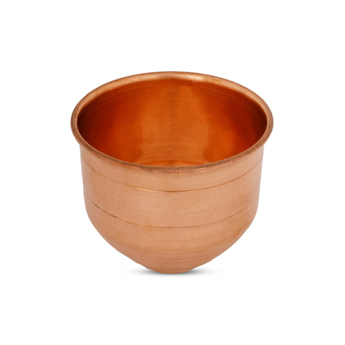 Copper Vattil - 3 x 4 Inches | Copper Vessel/ Puja Patra/ Copper Bowl for Pooja/ 140 Gms Approx