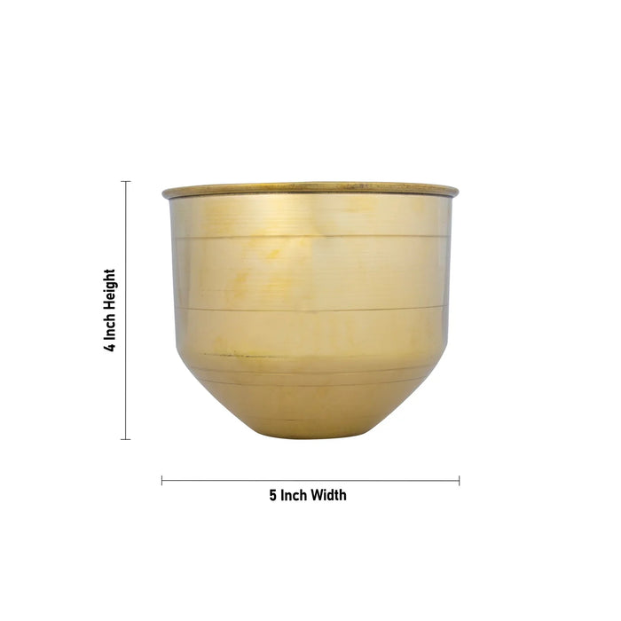 Brass Vattil - 4 x 5 Inches | Brass Vessel/ Puja Patra/ Brass Bowl for Pooja/ 250 Gms Approx