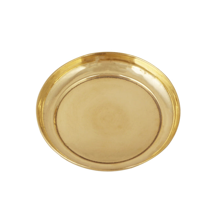 Brass Plate - 4 Inches | Thali Plate/ Thali Pooja for Home/ 28 Gms Approx