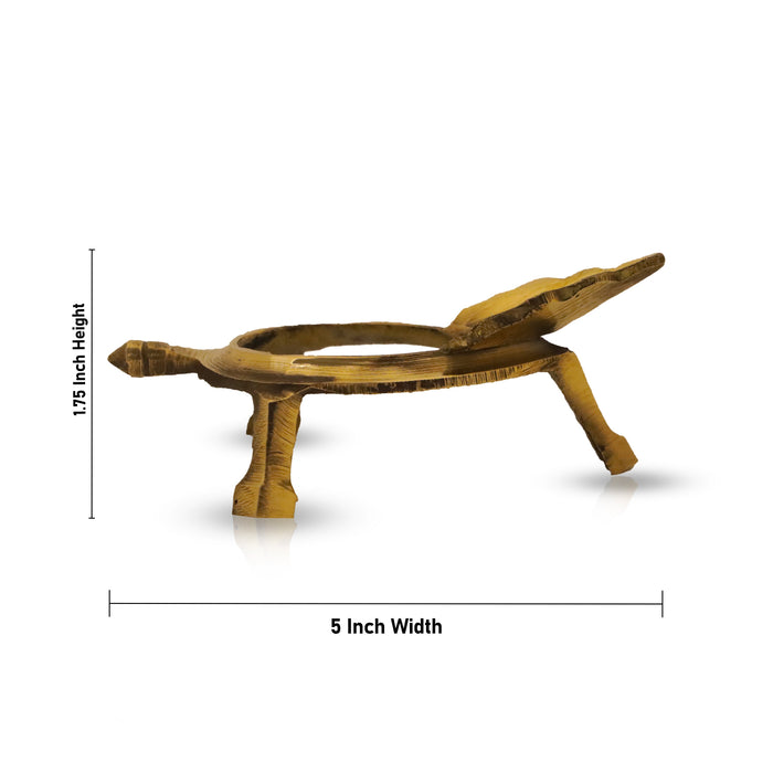Brass Shankh Stand - 1.75 x 5 Inches | Shankh Holder/ Shankh Rakhne Ka Stand for Pooja