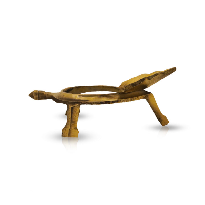 Brass Shankh Stand - 1.75 x 5 Inches | Shankh Holder/ Shankh Rakhne Ka Stand for Pooja