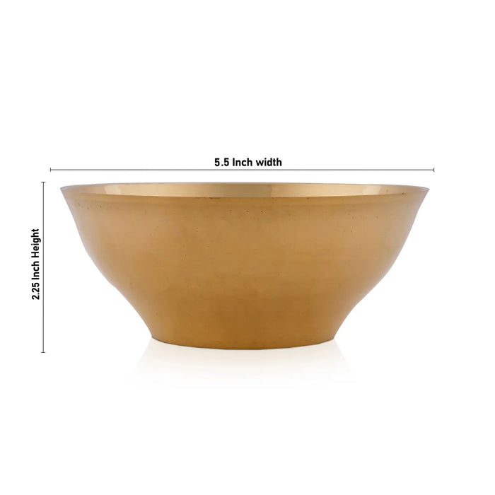 Brass Bowl - 2.25 x 5.5 Inches | Pooja Cup/ Brass Katora/ Small Bowl for Home