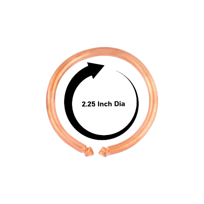 Copper Kada - 2.25 Inches | Copper Bracelet Kada/ Copper Kaapu for Kan Drishti