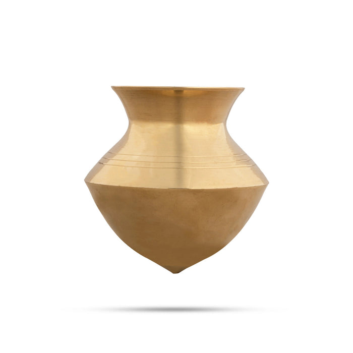 Abhishek Lota - 3 x 2.5 Inches | Shivling Lota/ Brass Abhishek Pot/ Brass Lota for Shivling Pooja