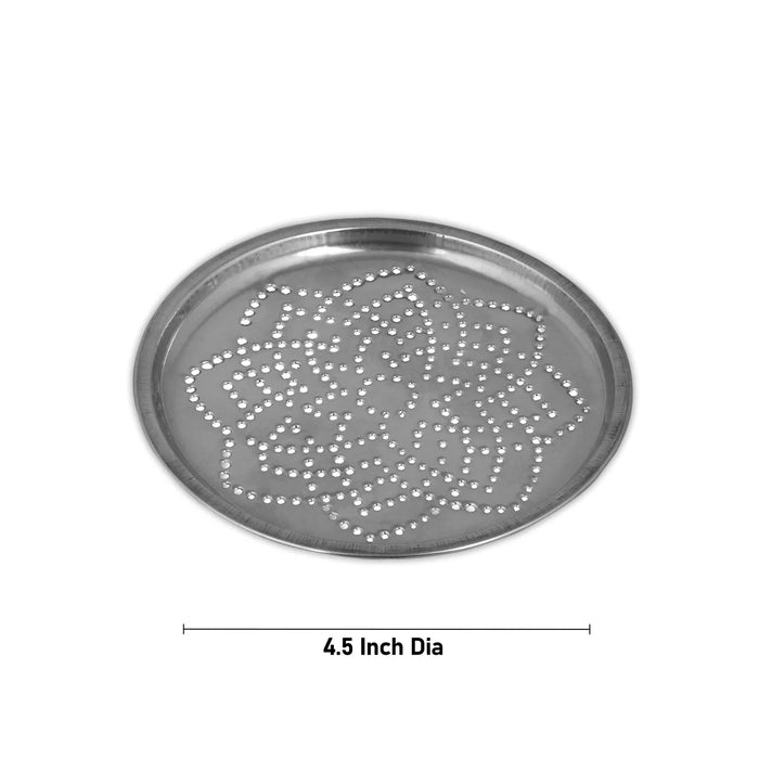 Rangoli Stensil - 4.5 Inches | Stainless Steel Kolam Stencils/ Rangoli Patta for Floor Decor/ 15 Gms Approx