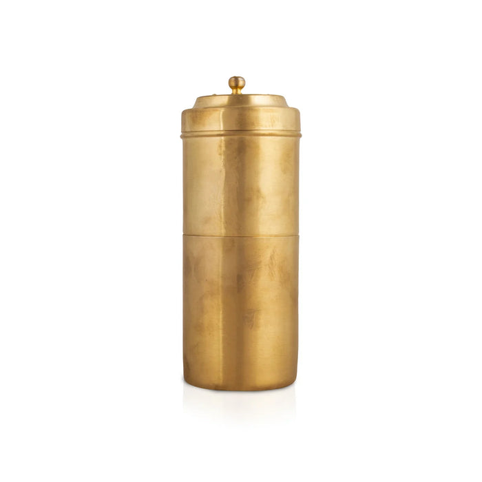 Brass Coffee Filter - 8 x 3 Inches | Brass Filter Coffee Maker for Home/ 410 Gms Approx