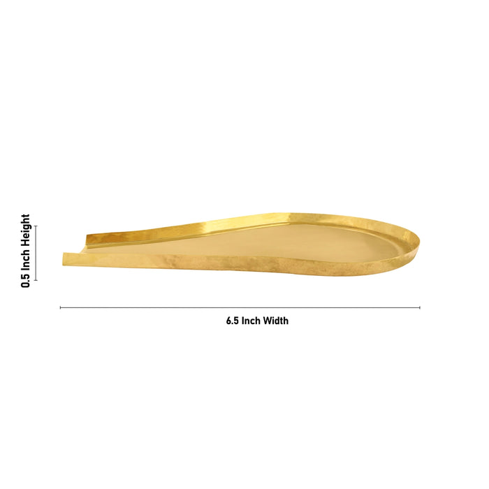 Abhisheka Patra - 0.5 x 6.5 x 3.5 Inches | Abhishek Patra/ Brass Abhisheka Plate for Pooja