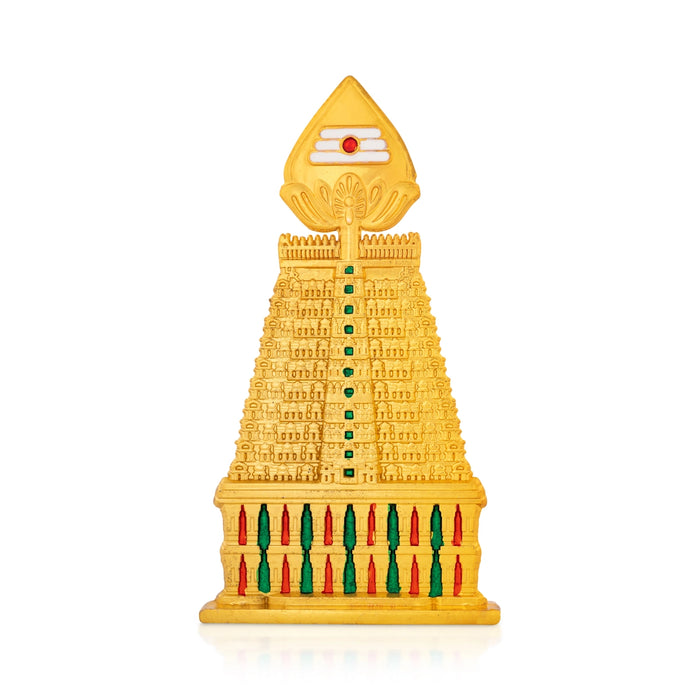 Vel Gopuram - 5 x 3 Inches | Murugan Vel Gopuram Statue/ Zinc Temple Gopuram Idol for Pooja Room Decor