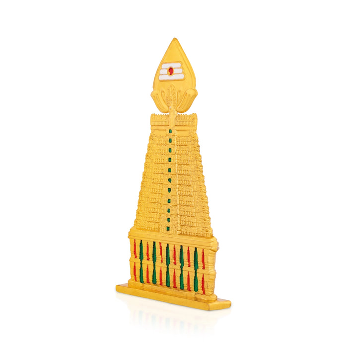 Vel Gopuram - 5 x 3 Inches | Murugan Vel Gopuram Statue/ Zinc Temple Gopuram Idol for Pooja Room Decor