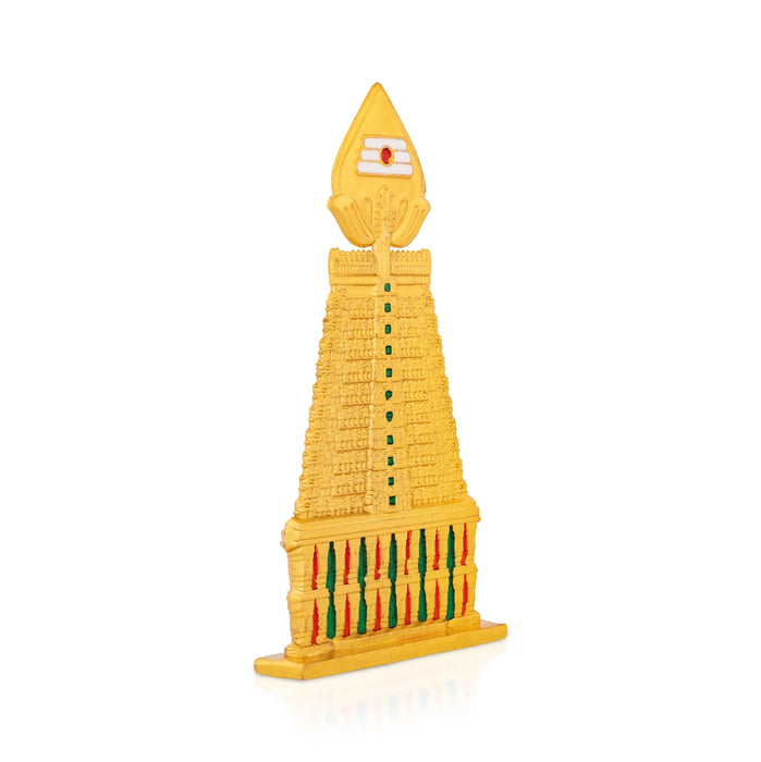 Vel Gopuram - 5 x 3 Inches | Murugan Vel Gopuram Statue/ Zinc Temple Gopuram Idol for Pooja Room Decor