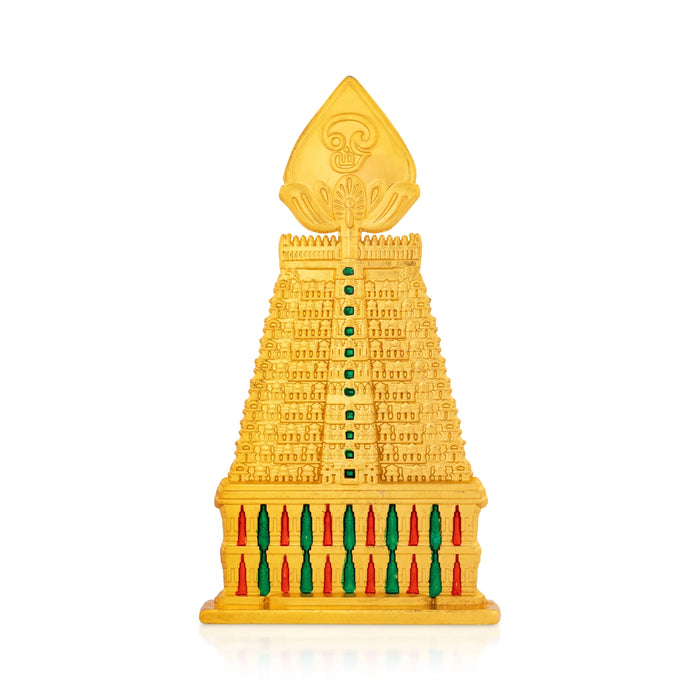 Vel Gopuram - 5 x 3 Inches | Murugan Vel Gopuram Statue/ Zinc Temple Gopuram Idol for Pooja Room Decor